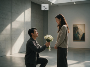 沉穩灰色美術館摩羯座質感求婚